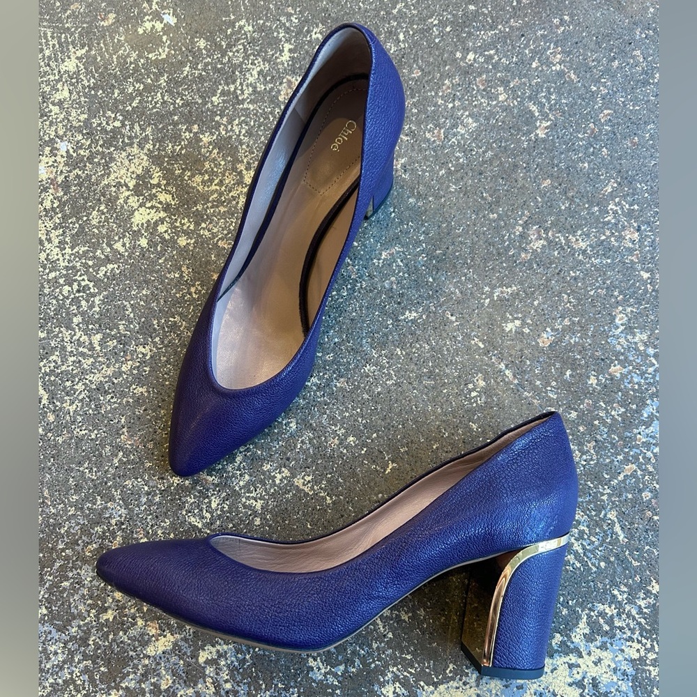 CHLOE Purple Leather Pump